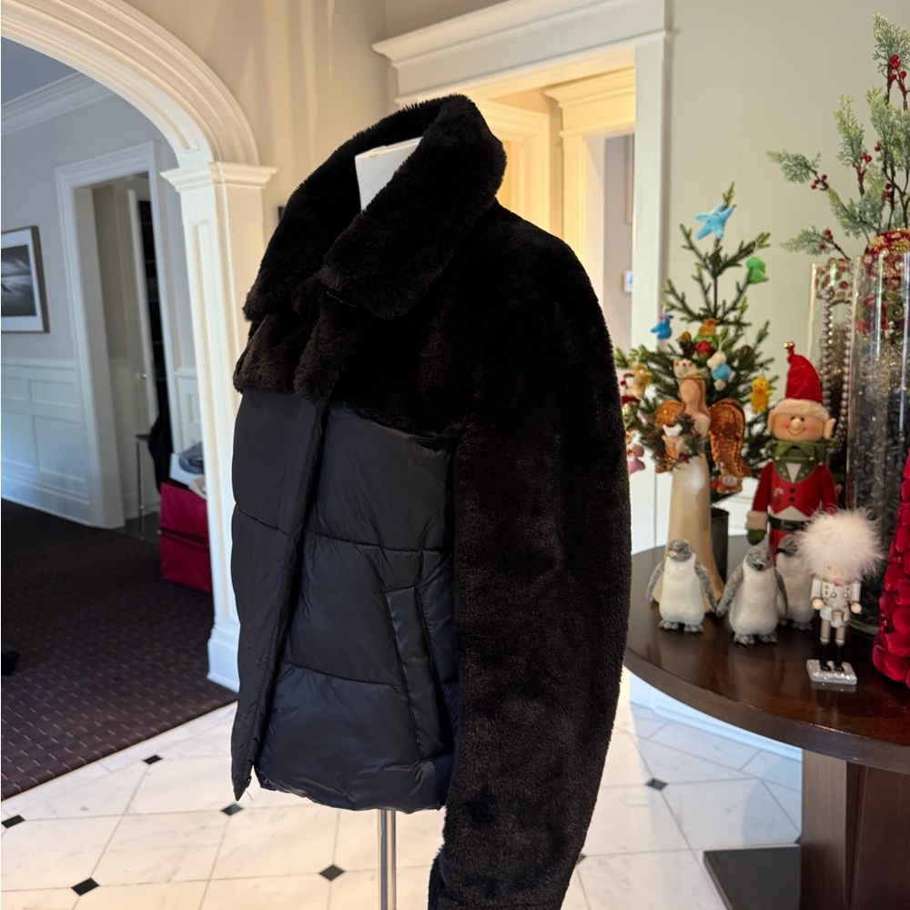 DKNY Plush Black Teddy Jacket